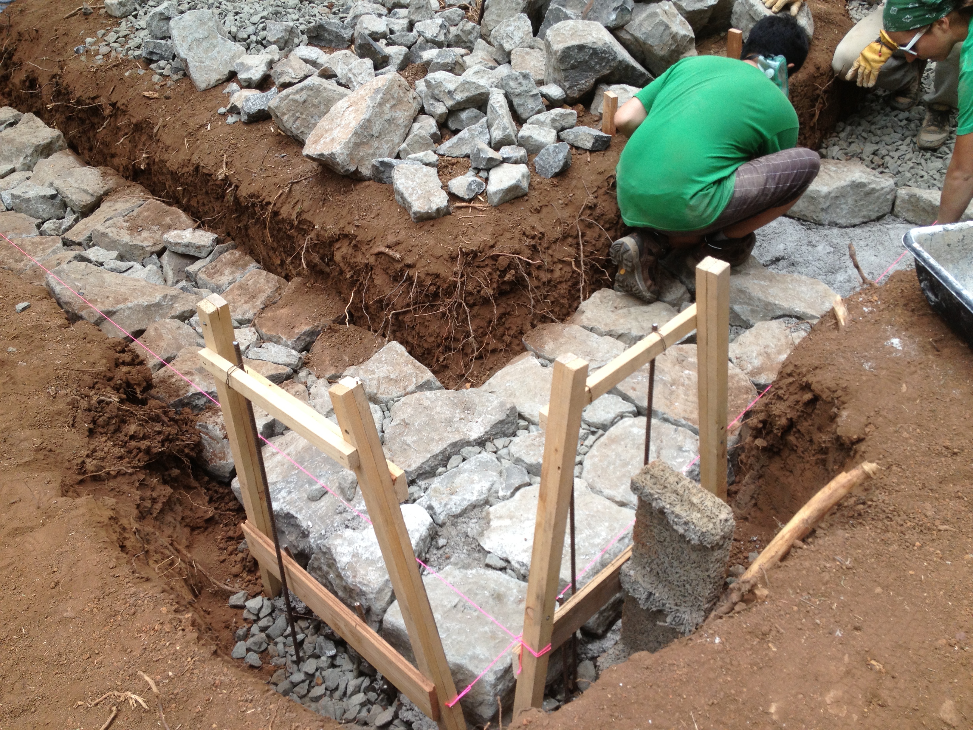 Building a Stone Foundation | This Cob House