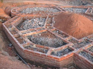 cob house brick stemwall