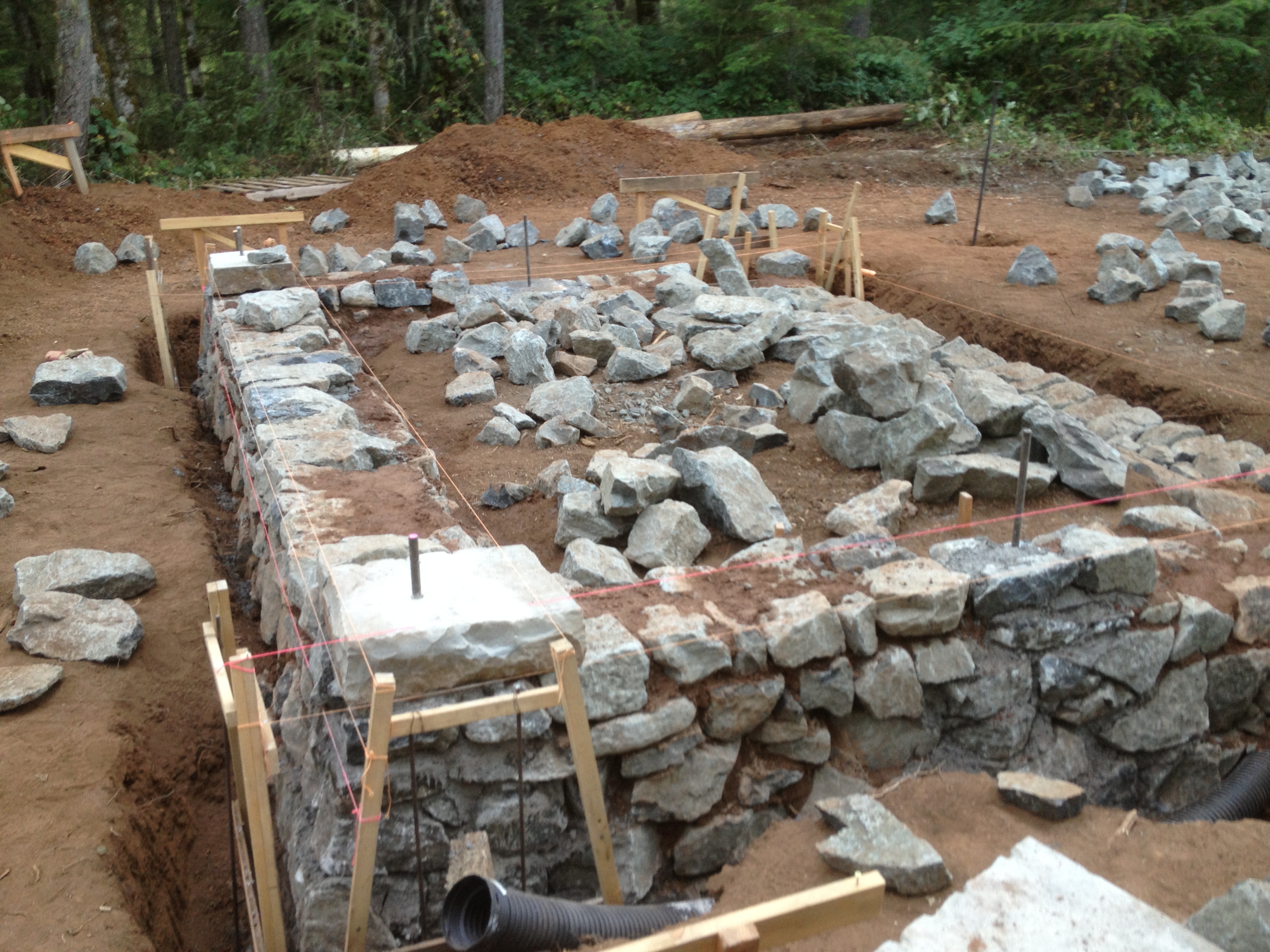 Building a Stone Foundation | This Cob House