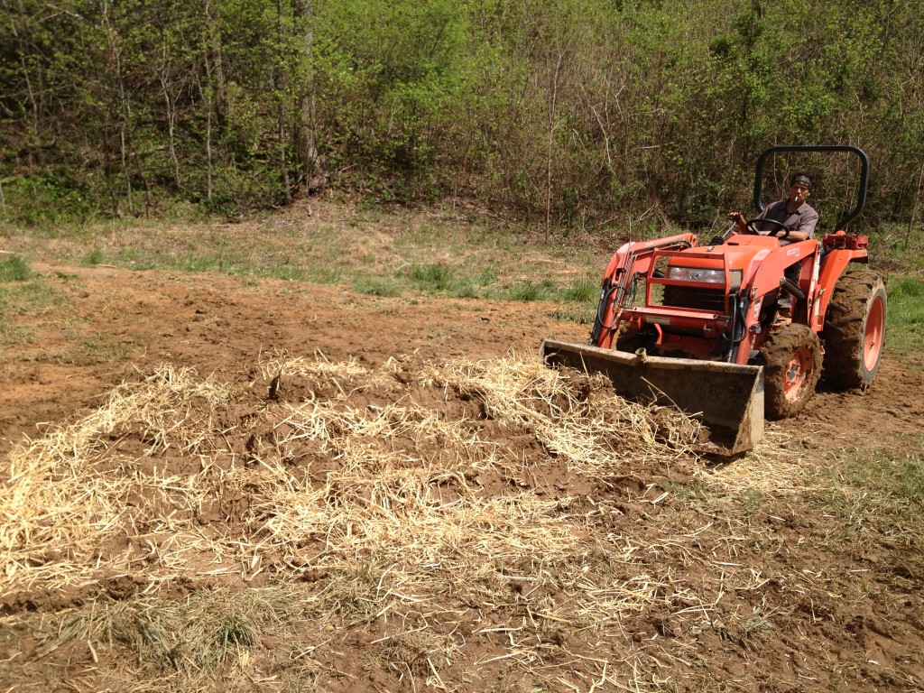 Tractor cob mixing