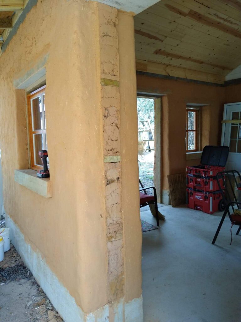 cob house door install