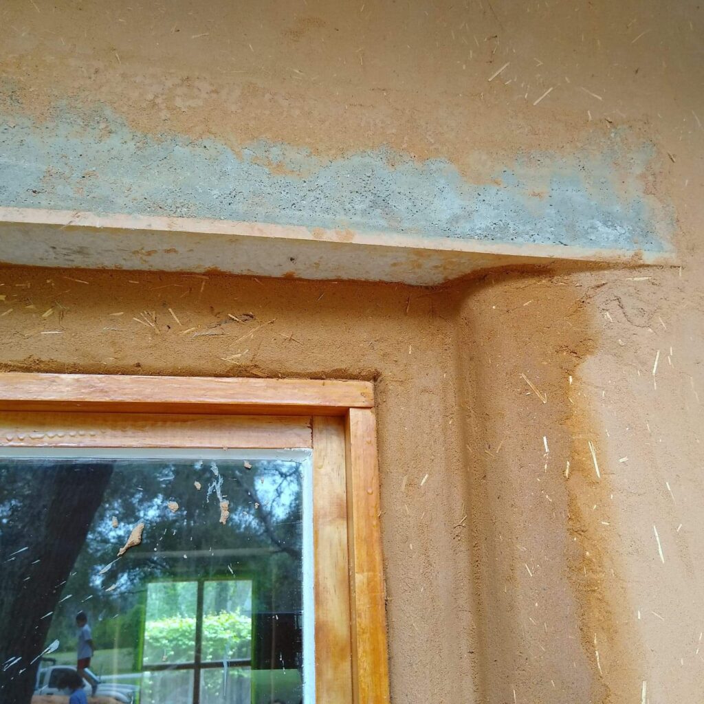 cob house window install